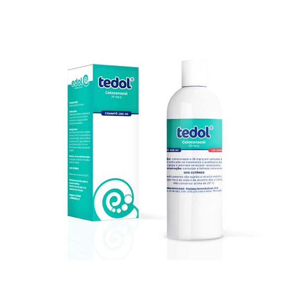 Tedol, 20 mg/g-200 mL x 1 champô frasco