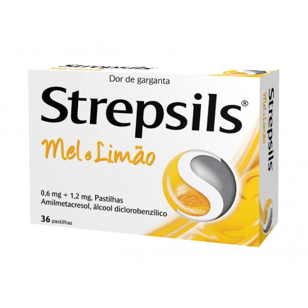 Strepsils Mel e limão, 1,2/0,6 mg x 36 pst