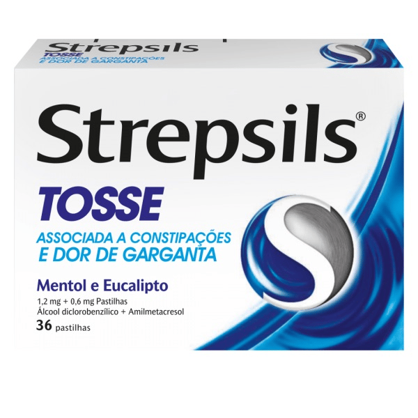 Strepsils , 1.2 mg + 0.6 mg Blister 36 Unidade(s) Past