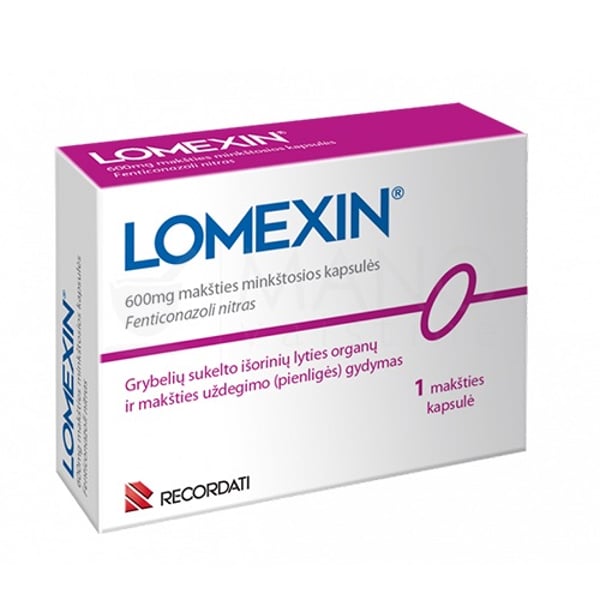 Lomexin, 600 mg x 1 cáps mole vag