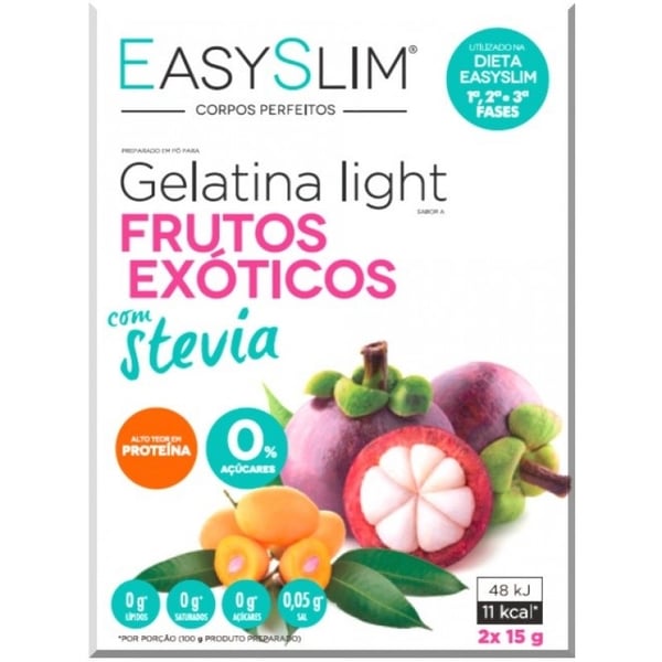 Easyslim Gelatina Light Frutos Exóticos Stevia Saquetas x2
