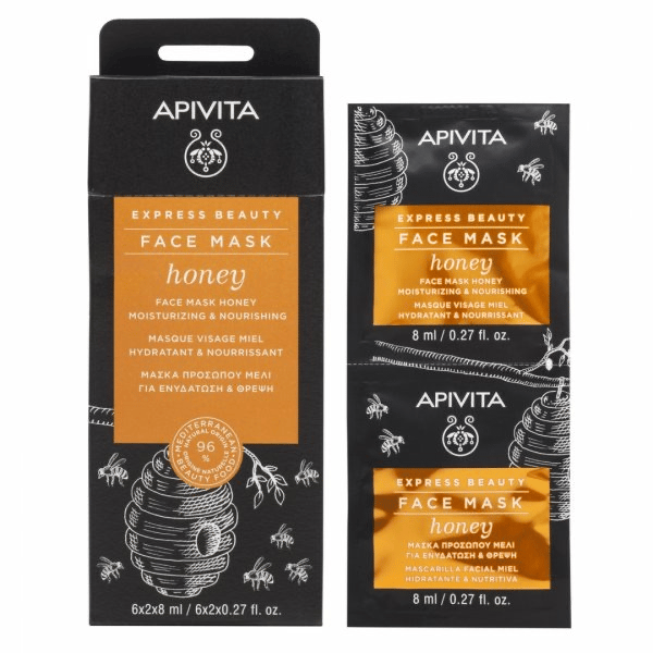 Apivita Express Beauty Máscara Hidratante Nutritiva Mel 8ml x2