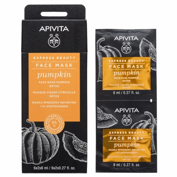 Apivita Express Beauty Máscara de Rosto Detox com Abóbora 2x8ml