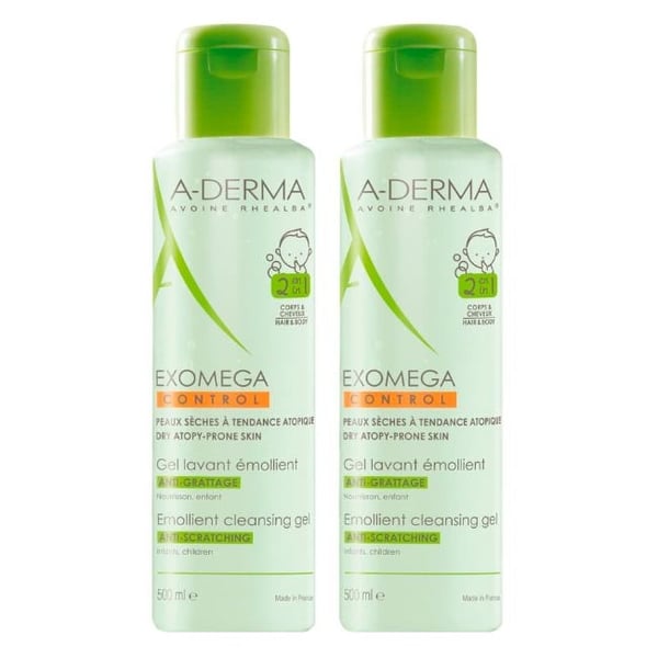 A-Derma Exomega Control Gel Corpo e Cabelo Duo