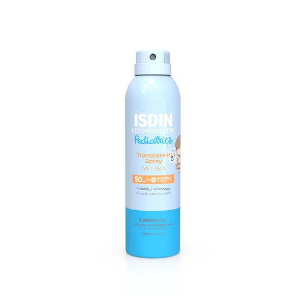 ISDIN Fotoprotector Pediatrics Transparent Spray WET SKIN SPF50 250ML - Protetor solar corporal transparente, para crianças