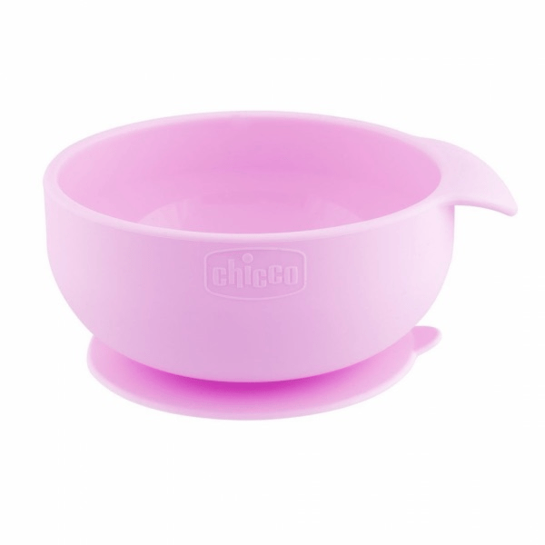 Chicco Easy Bowl Tigela Silicone Rosa 6m+