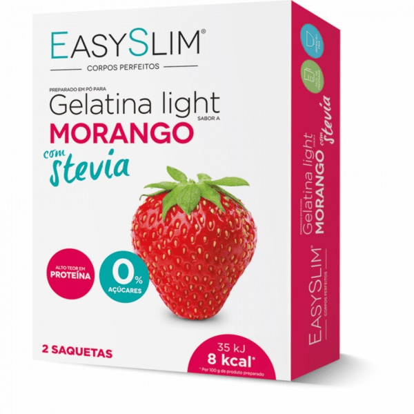 Easyslim Gelatina Light Morango Stevia Saquetas x2