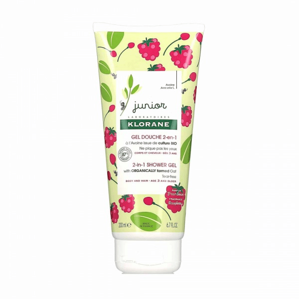 Klorane Petit Junior Gel de Duche Framboesa 2 em 1 200ml
