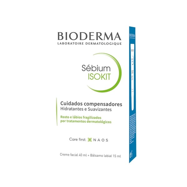 Bioderma Sensibio Isokit Creme Hidratante 40ml + Atoderm Bálsamo Labial 15ml