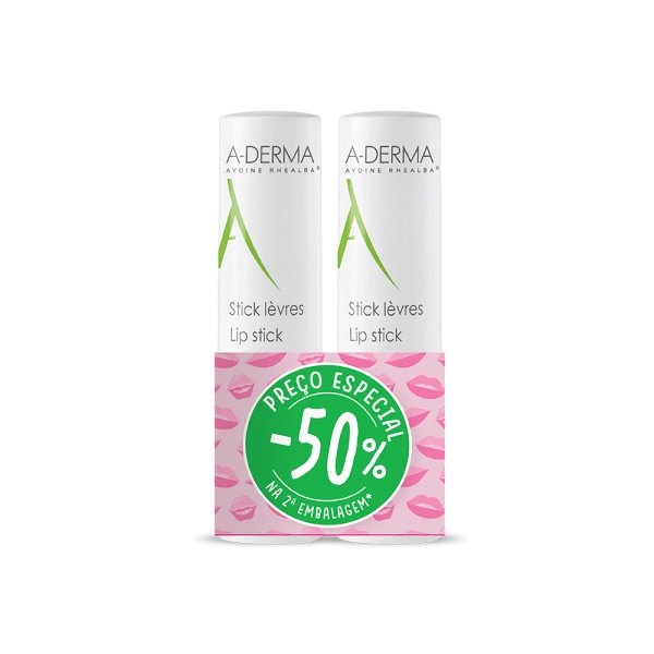 A-Derma Stick Labial - 4g (Pack Duplo)
