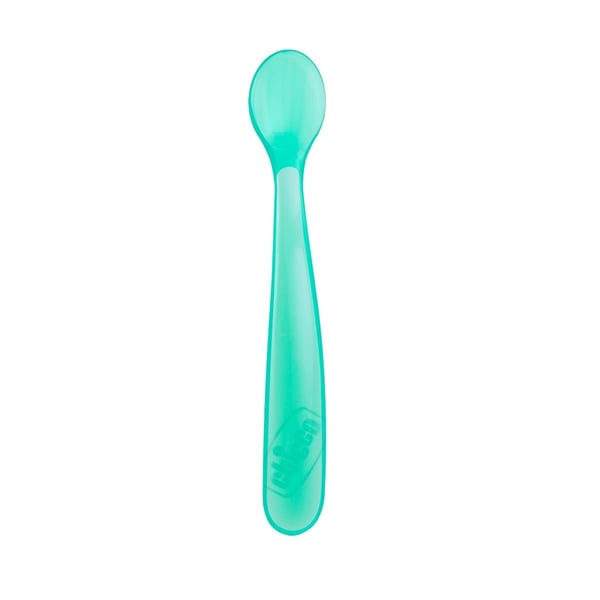 Chicco Colher Silicone Azul 6m+ x2