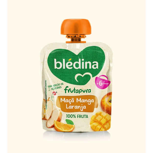 Bledina Frutapura Saquetas Maça Laranja Banana 85g +6m