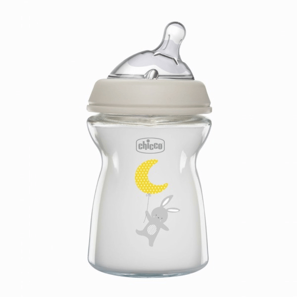 Chicco Natural Feeling Biberão Vidro Coelho +0M