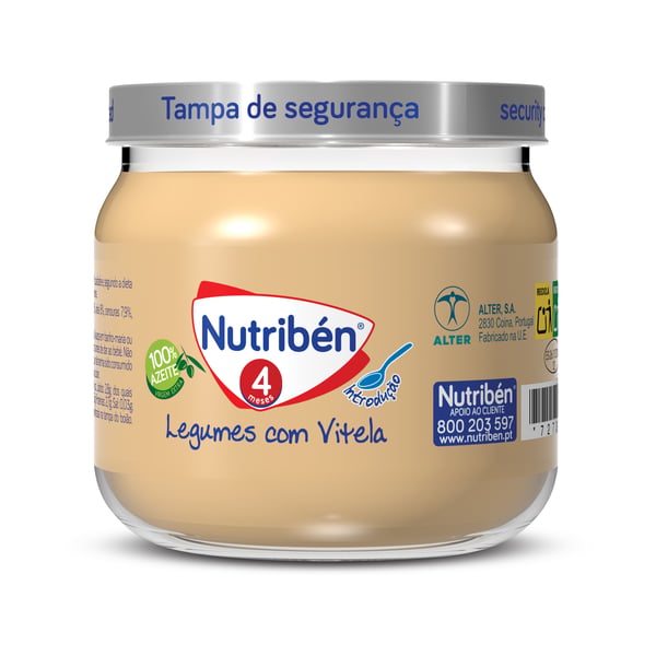 Nutribén Boião 4 Legumes Vitela 120G