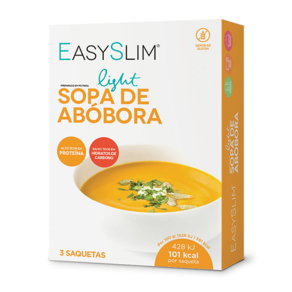 EasySlim Saquetas Sopa Light de Abóbora 28g x3