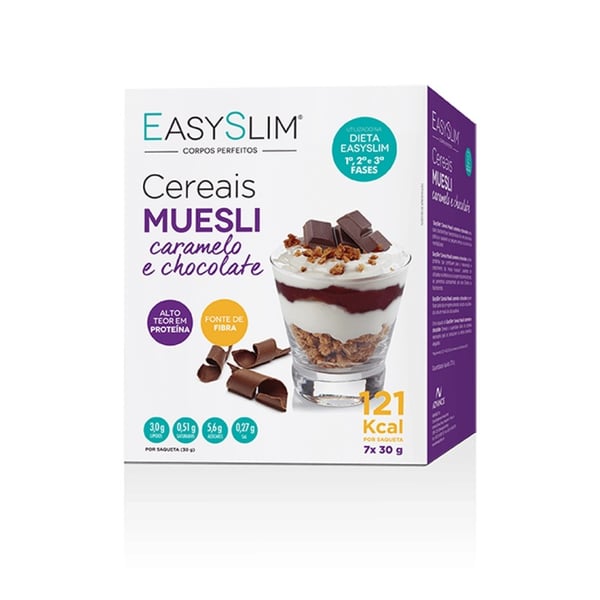 EasySlim Cereais Muesli Caramelo e Chocolate 30gx7
