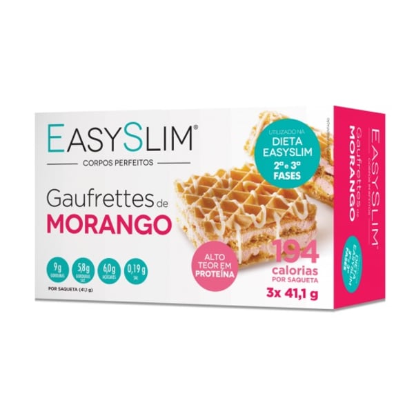 Easyslim Gaufrett Morango 41,1g x3