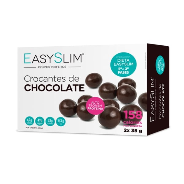Easyslim Crocantes Chocolate Preto 2x35g