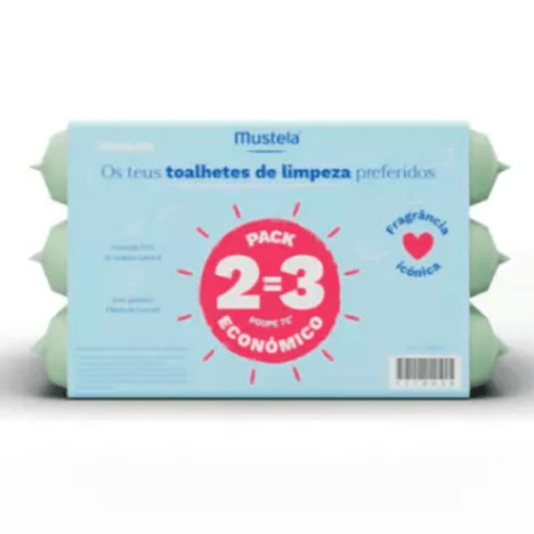 Mustela Bebé Toalhitas de Limpeza Sem Perfume Sem Perfume 2=3