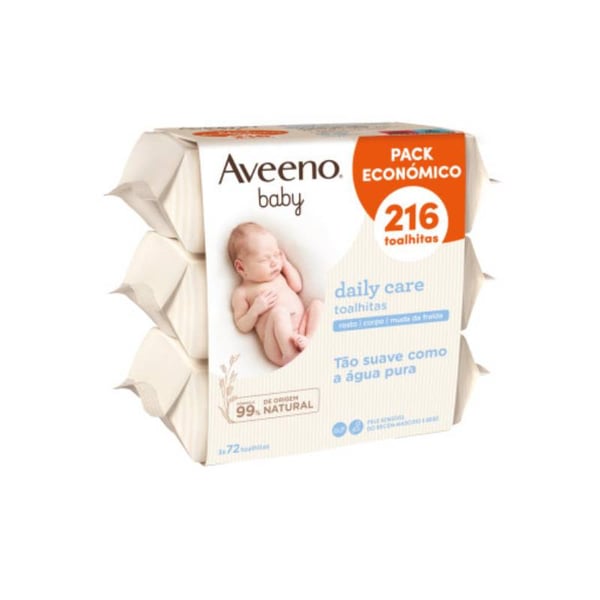 Aveeno Baby Toalhitas de Limpeza Pack Económico 3x72
