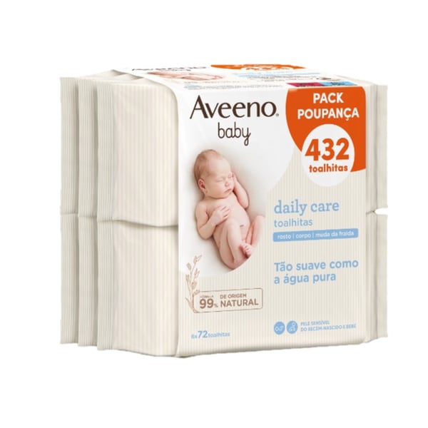 Aveeno Baby Toalhitas Limpeza Pack 6x72un | Pack Poupança