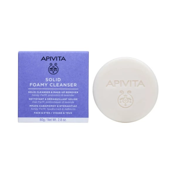 Apivita Espuma Limpeza Sólida Rosto e Olhos 80g