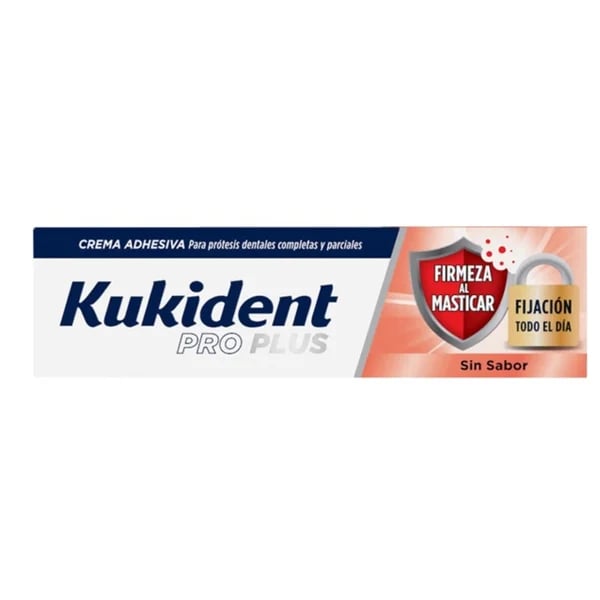 Kukident Pro Plus Firmeza Mastigar Creme Adesivo sem Sabor 57G