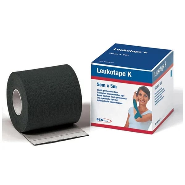 Leukotape K Fita Cinesiologica Preta 5CM X5M