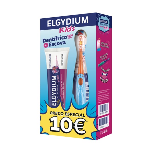 Elgydium Kids Kit Pasta Dentes Frutos Silvestres + Escova | Preço Especial
