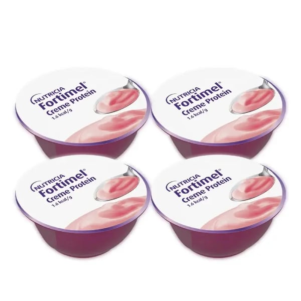 Fortimel Creme Protein Creme alimentar, 4 Taça 125g 3A+ Frutos Silvestres