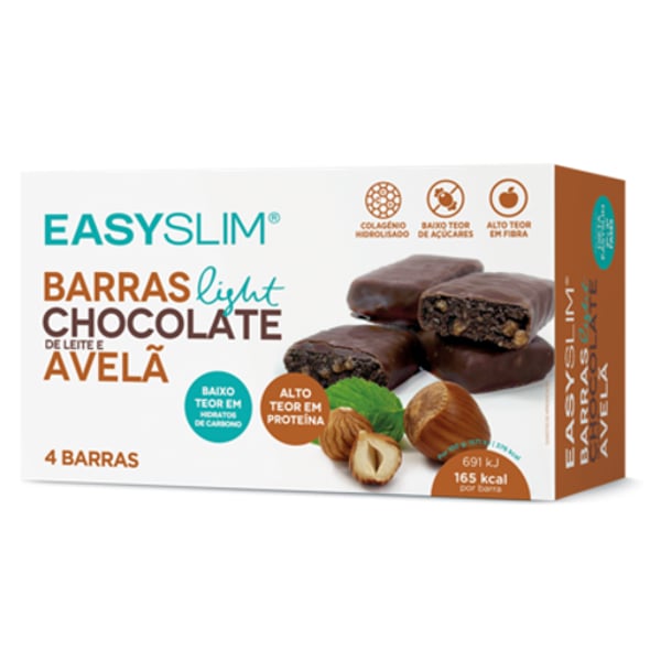 EasySlim Barras Chocolate E Avelã 4x44g