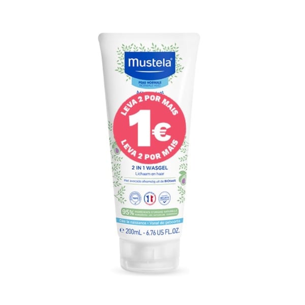 Mustela Bebé 2 em 1 Gel Lavante Corpo e Cabelo 2x200ml