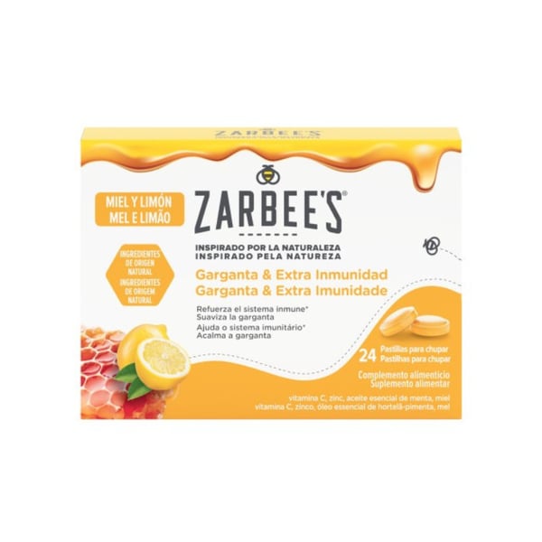 Zarbee’s Garganta & Imunidade Extra Mel e Limão x24