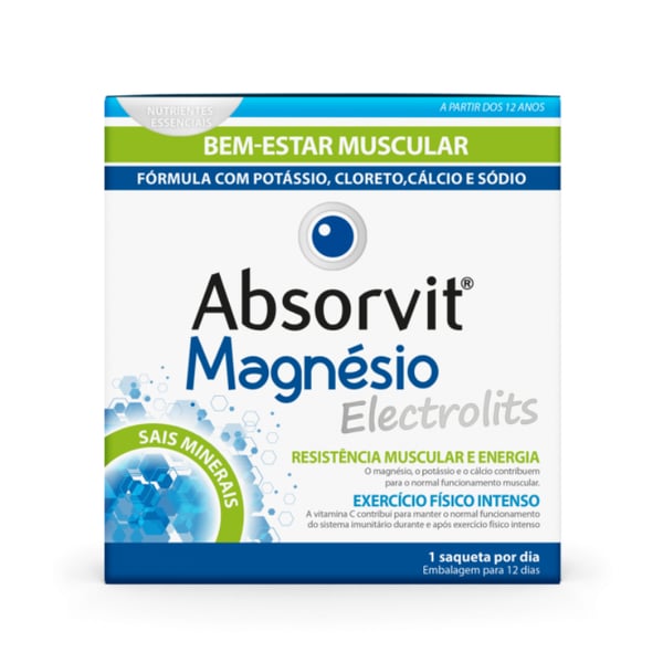 Absorvit Magnésio Electrolits 12 Saquetasx4g