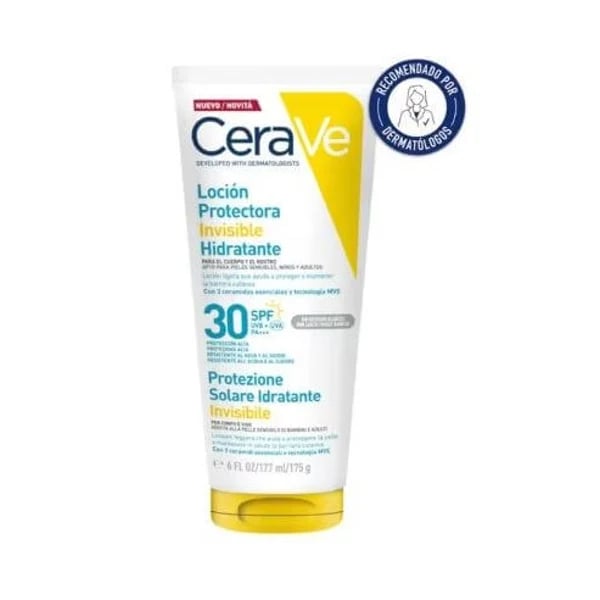 CeraVe Sun Loção Protetora Invisível Hidratante SPF30 177ml