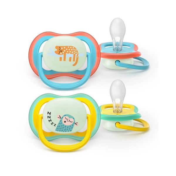 Philips Avent Ultra Air Chupeta Noturna Chita e Coruja 18m+ | Brilha no Escuro