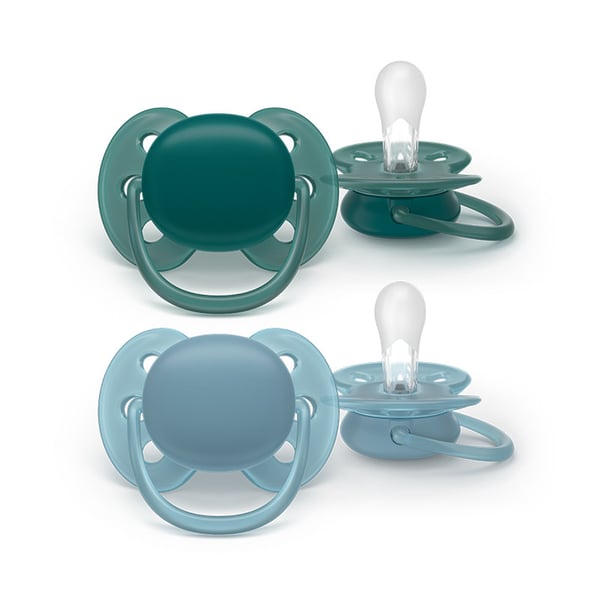 Philips Avent Ultra Soft Chupeta Verde e Azul +18M