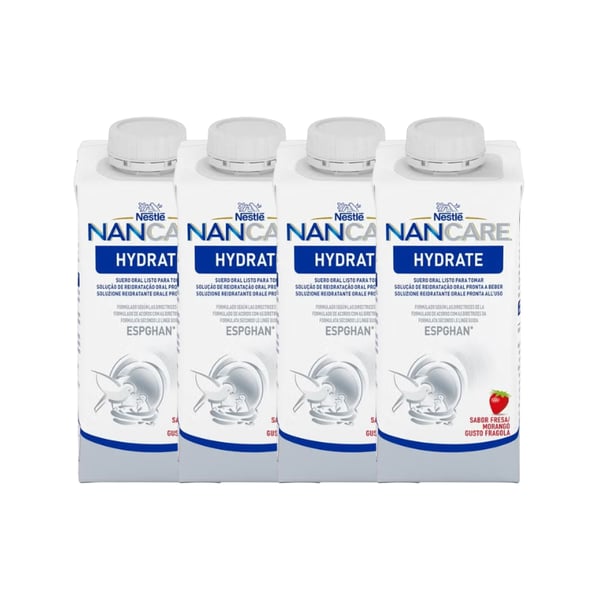 NANCARE Hydrate Morango 4x200ml +12Meses