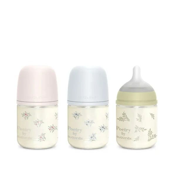 Suavinex Poetry Biberão Vidro Tetina Fisiológica 120ml 0M+