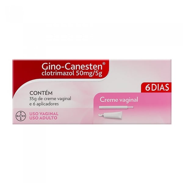 Gino-Canesten, 10 mg/g-50 g x 1 creme vag bisnaga