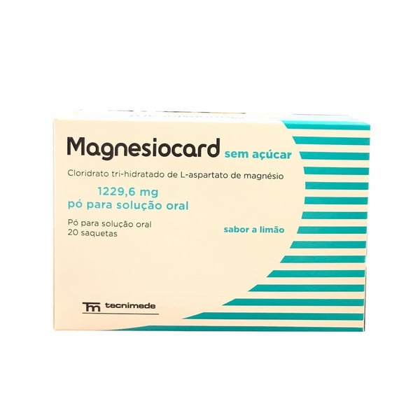 Magnesiocard sem açúcar , 1229.6 mg 20 Saqueta 4 g Po sol oral