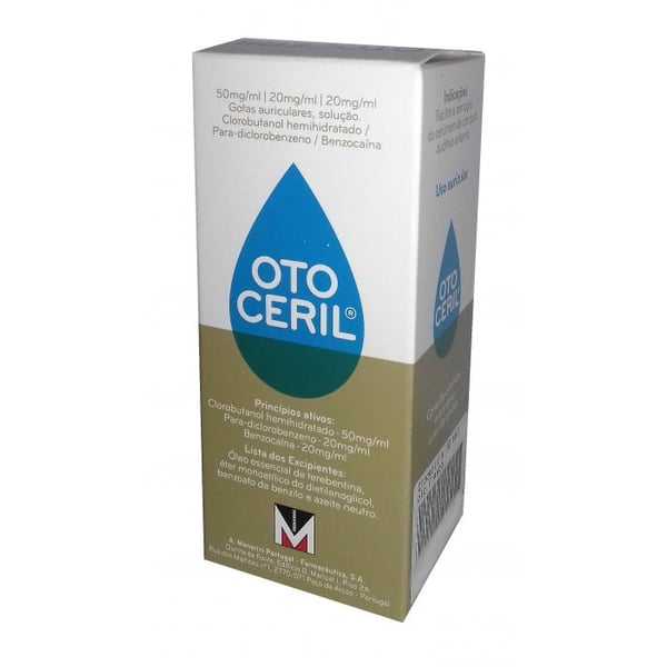 Otoceril , 50 mg/ml + 20 mg/ml + 20 mg/ml Frasco 10 ml Gta auric sol